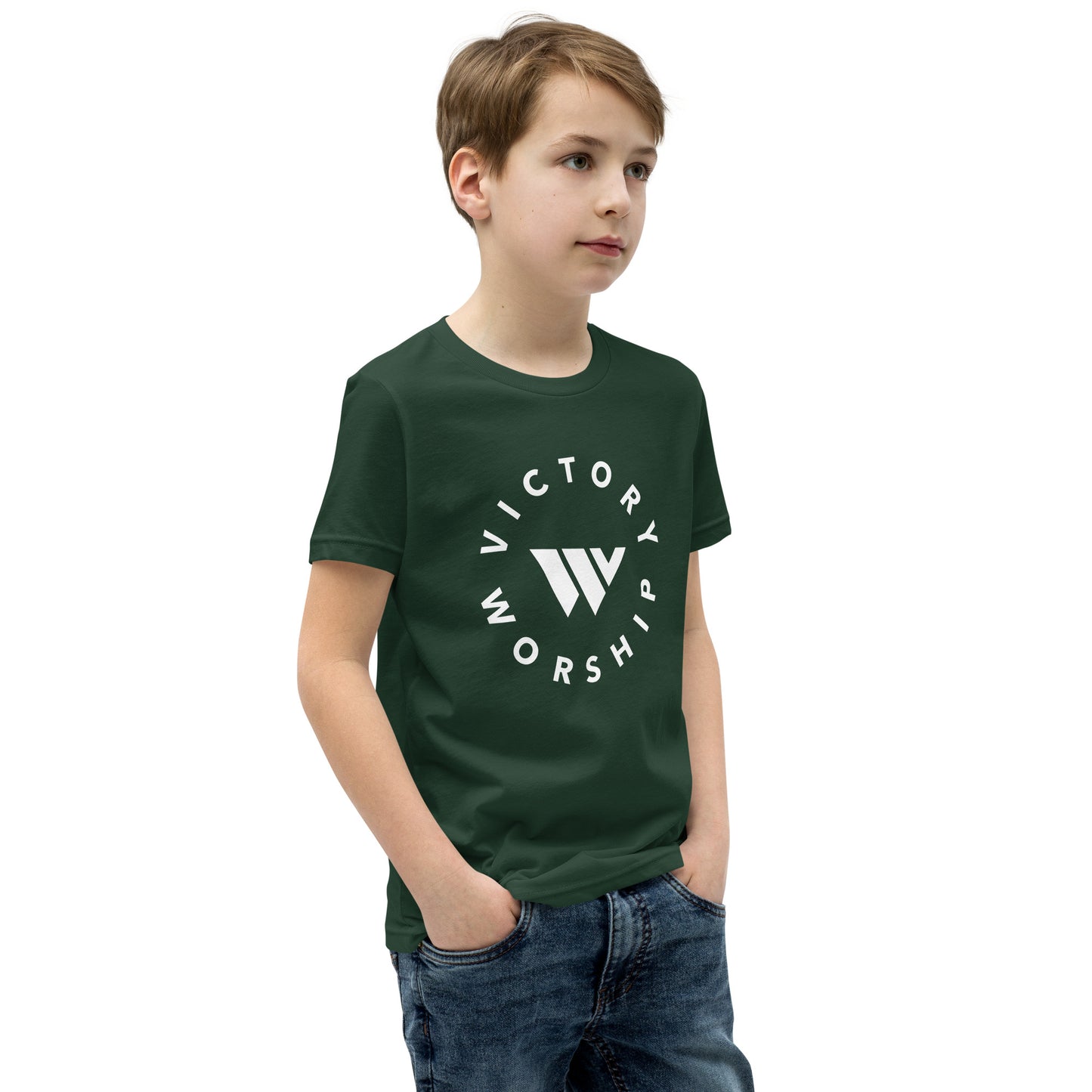 Victory Worship Circle Logo Youth Tee