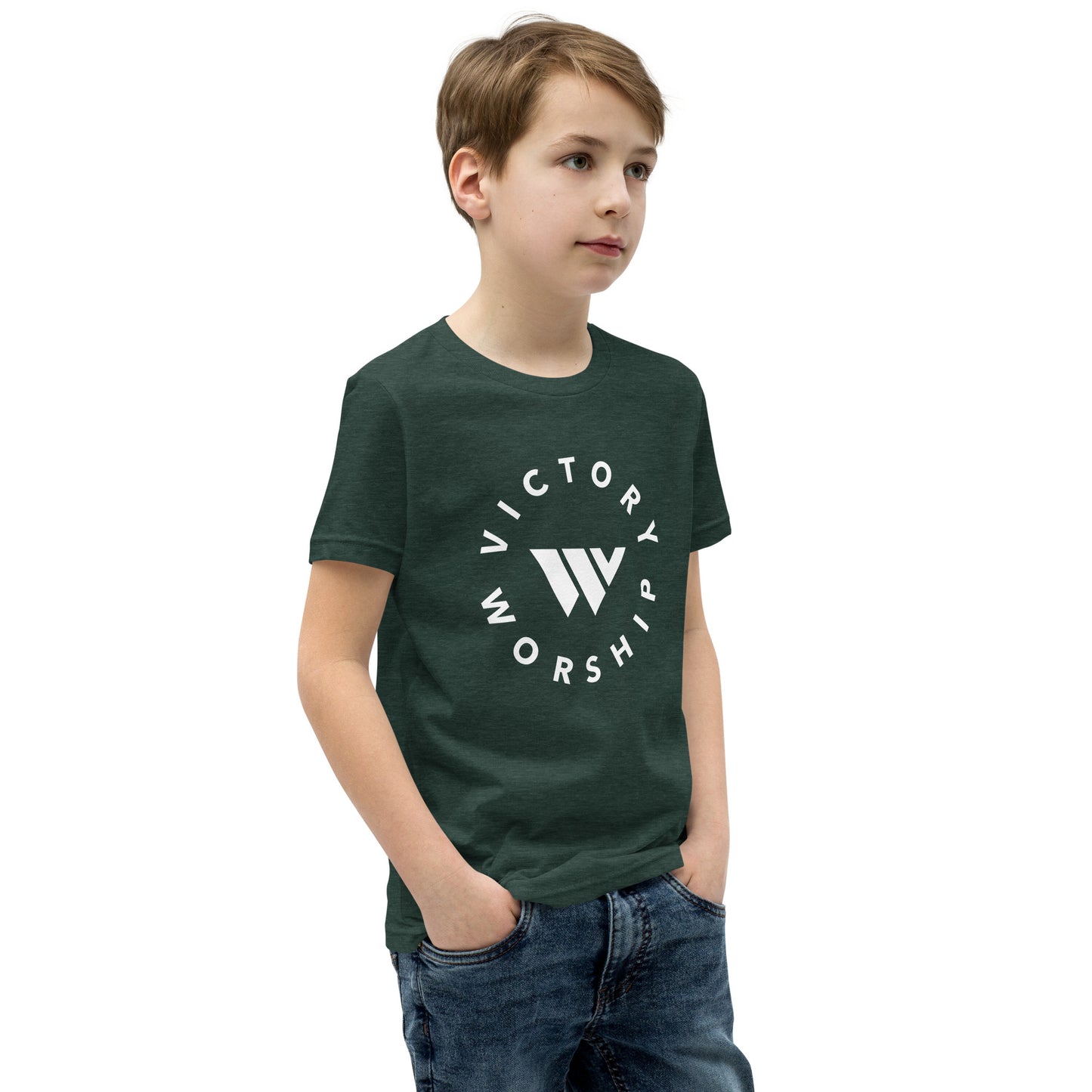 Victory Worship Circle Logo Youth Tee