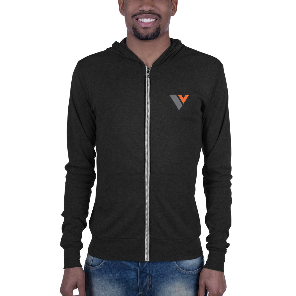 Victory V Logo Full Zip Lightweight Hoodie