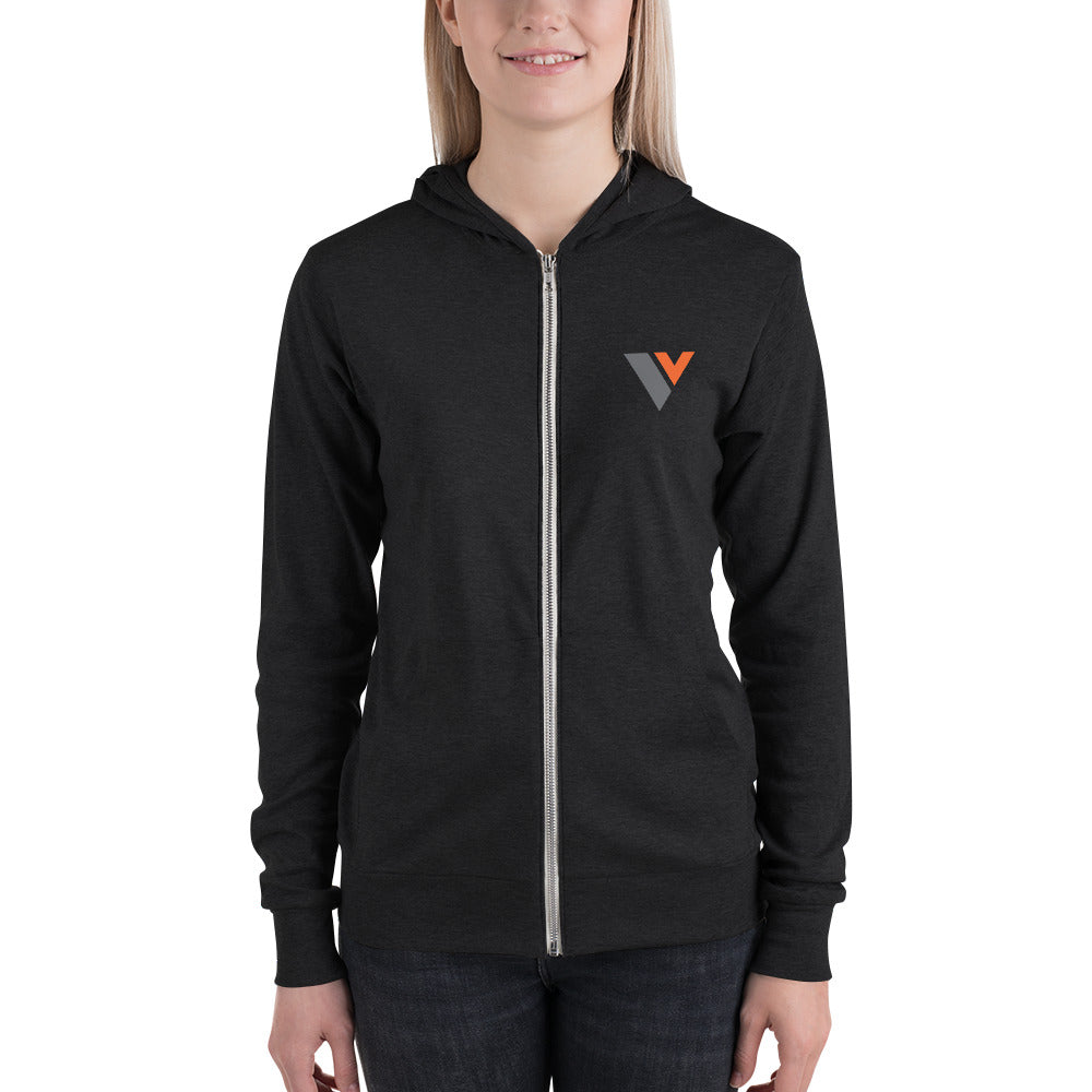 Victory V Logo Full Zip Lightweight Hoodie